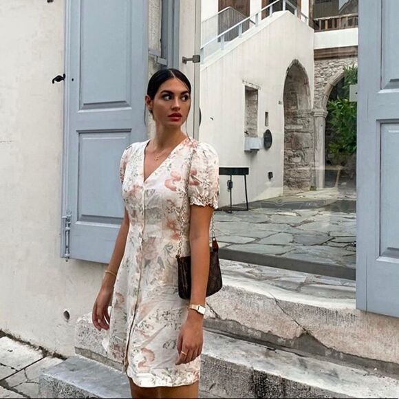 Pastel colors floral print dress H&M - Picture 3 of 11